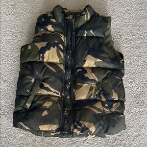 Kids Camouflage Puffer Vest